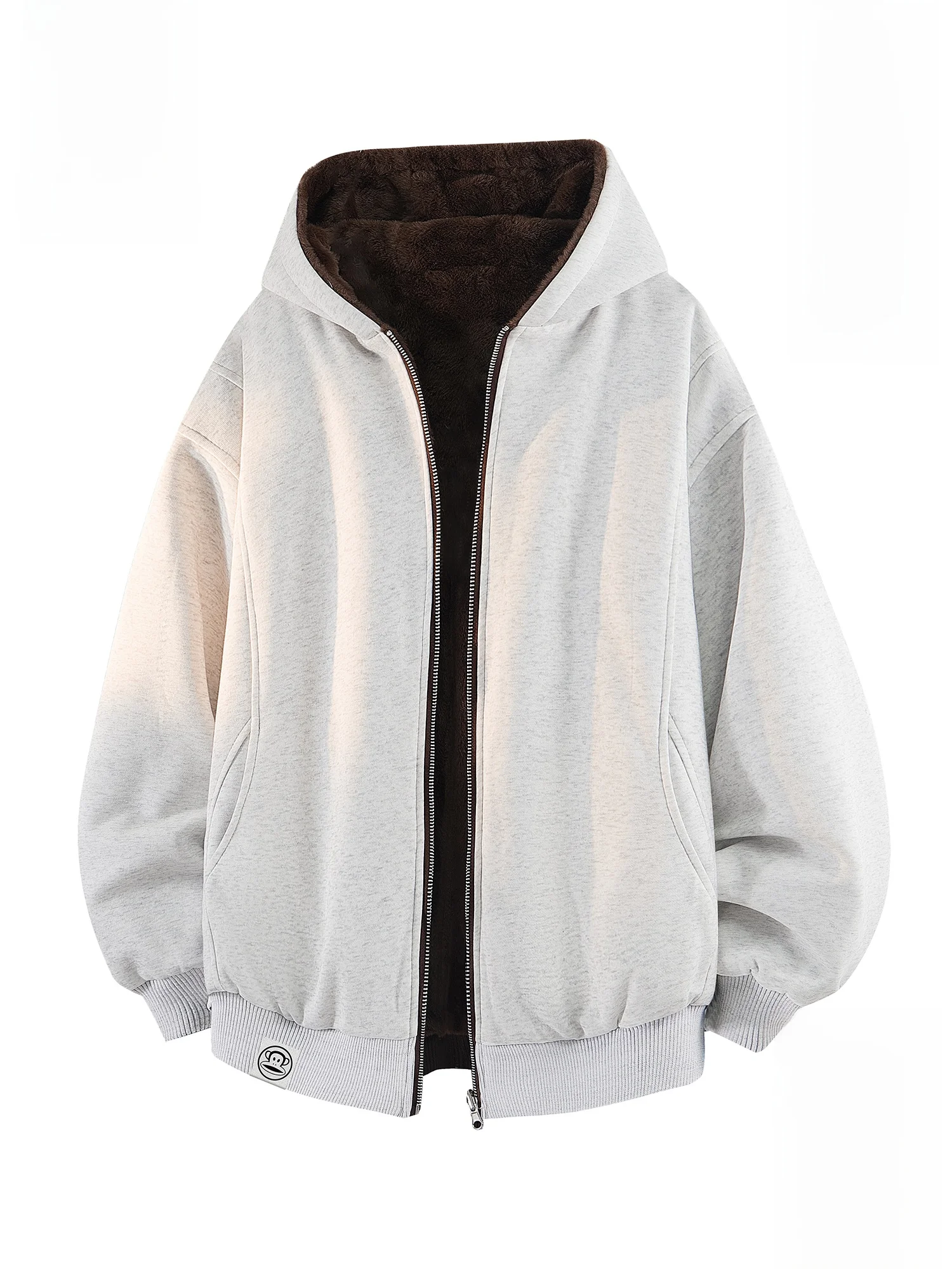 

Зимний кардиган PaulFrank с капюшоном на флисовой подкладке, мужская свободная повседневная спортивная куртка, молодежная модная одежда