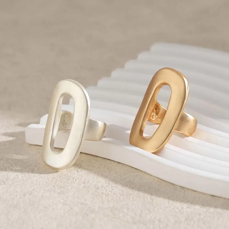 Women's Exaggerated Hollow Geometric Open Ring