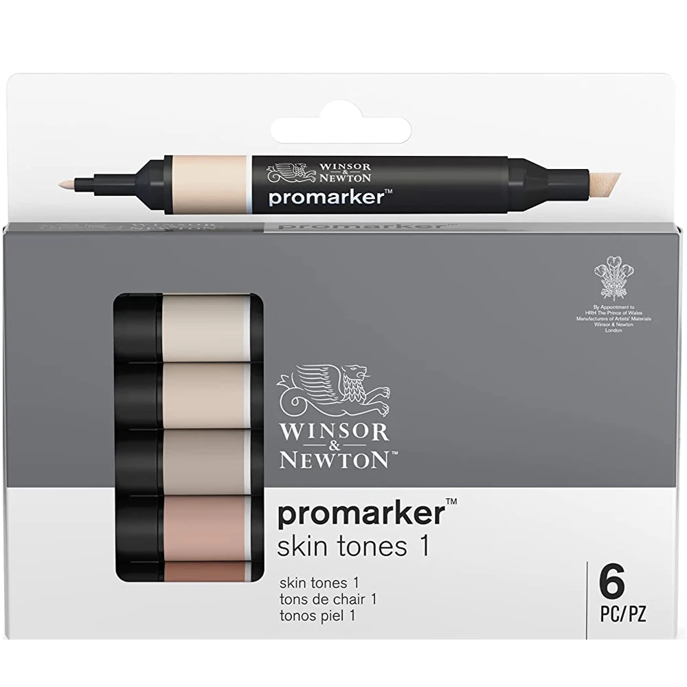 WINSOR&NEWTON 6/12 Colors  ProMarkers  Alcohol base ink Twin tips Professional Art Marker Pen Drawing  Supplies