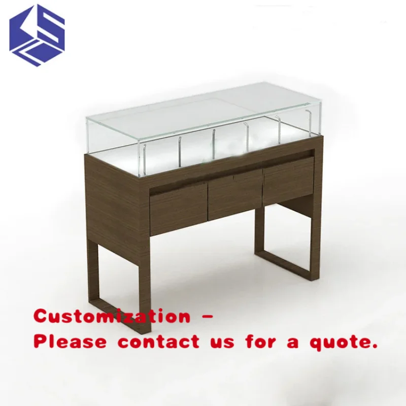 custom.Guangzhou Custom Glass Wood Watch Showcase Jewelry Shop Cabinet Display Counter Storefront Showcases