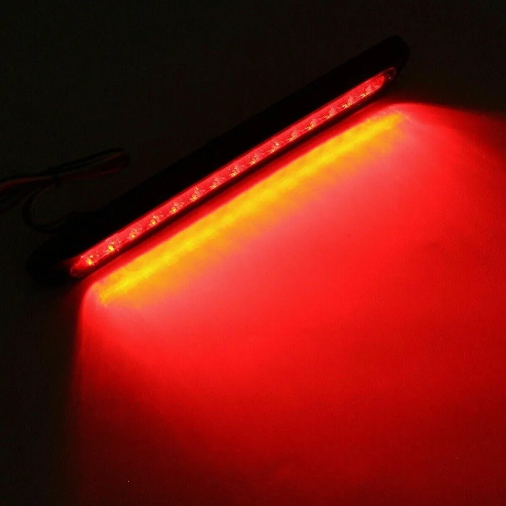 Durable 15 LEDs Trailer Tail Light Red Lens Sealed Design High Brake Lamp 10-30V Red Brake Turn Signal Light RV Use