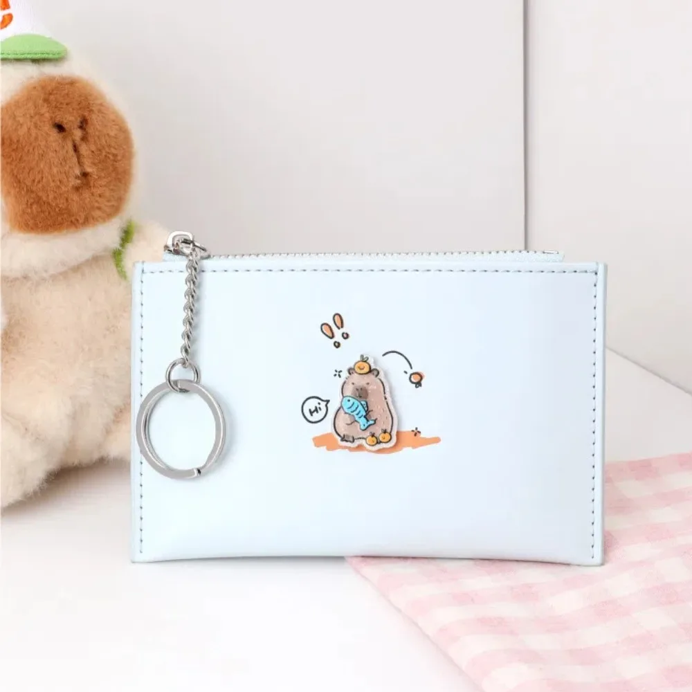 

Waterproof Cute Capybara Wallet PVC Korean Style Cartoon Card Case Solid Color Multiple Card Holder PU Simplified Purse School