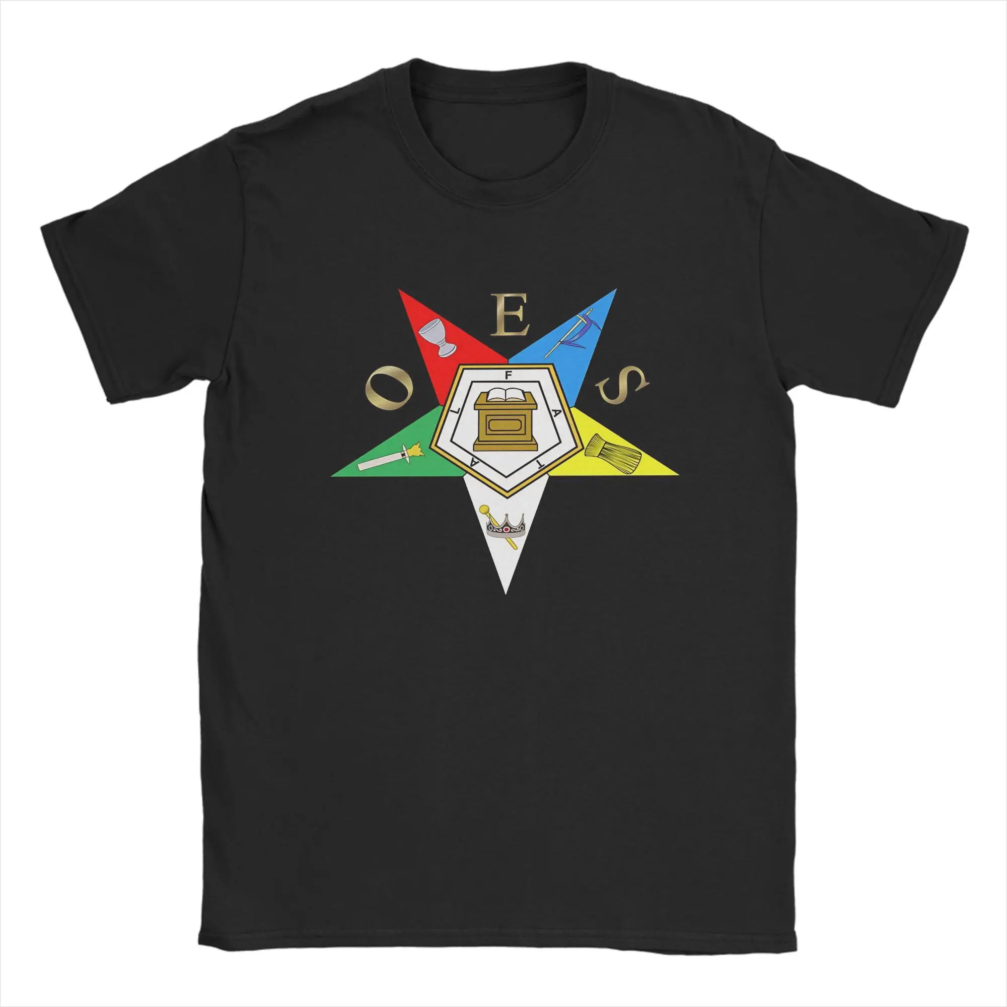 Order of the Eastern Star OES T-Shirt  Hip Hop T-Shirts Short Sleeve Vintage Tops Summer 100 Cotton O Neck Plus Size Tees