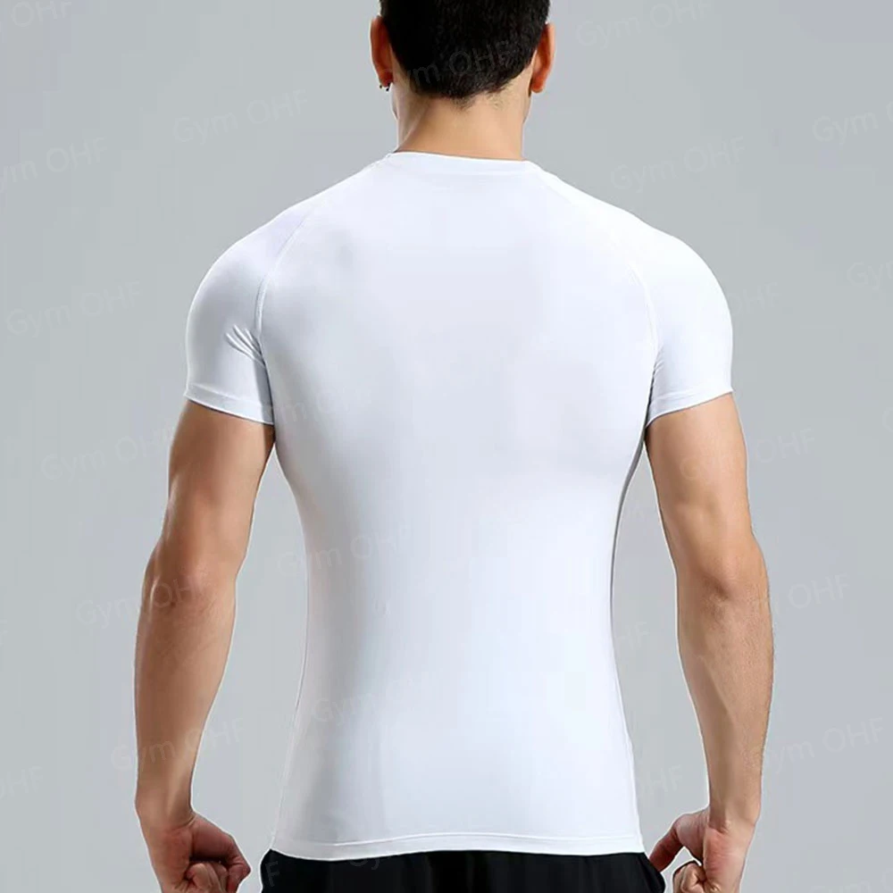 Kompression T Shirt Mann Quick Dry Lauf Gym Fitness Enge Sportswear Sommer Atmungsaktive Spinne Kurzarm T Shirt Männer 2099 – Detail 8