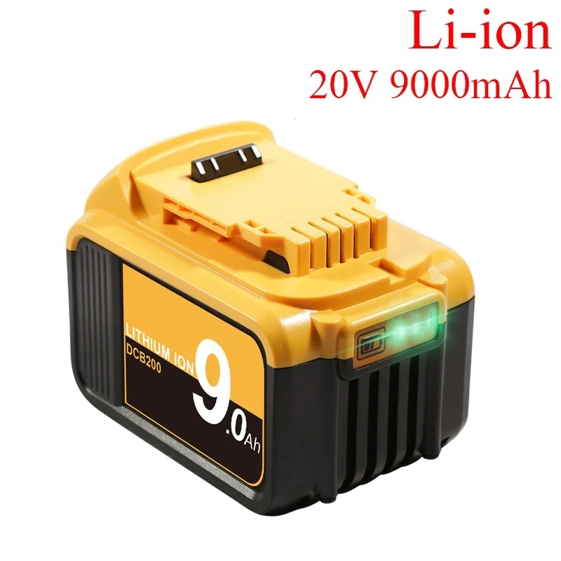 To 9000mAh 20V Rechargeable Battery for DeWalt DCB184 DCB200 DCB182 DCB180 DCB181 DCB182 Power Tool Battery 20 volt