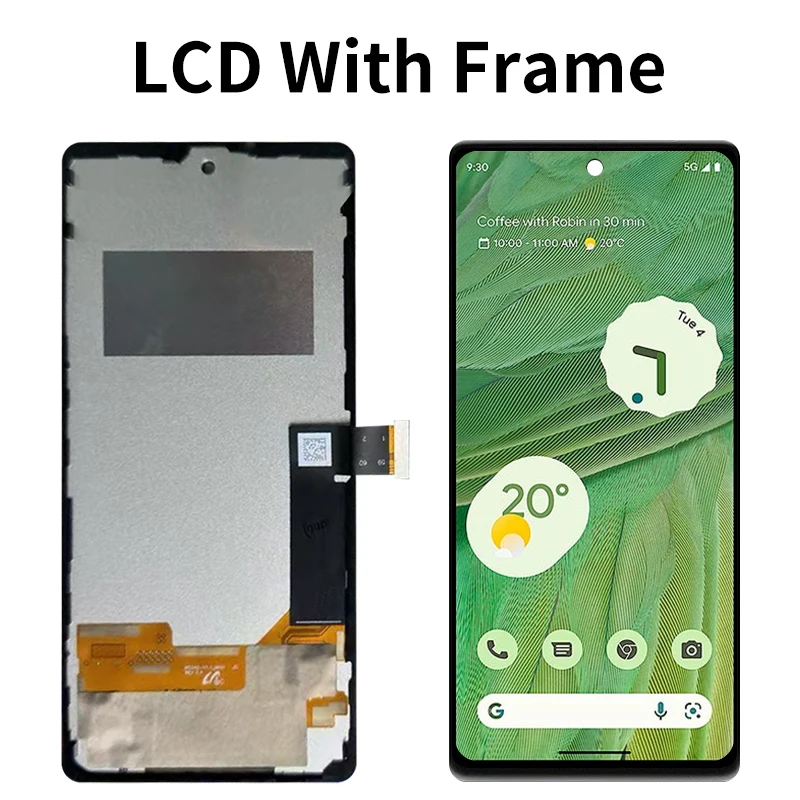 フレーム付きLCDタッチスクリーン,6.3インチ,Google Pixel 7,gvu6c,gqml3,go3z5