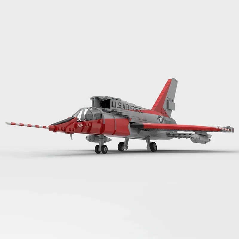 

Модель военной серии Moc, строительные блоки, масштаб 1:35, F-107, модель Super Sabre Fighter, технология, кирпич, сделай сам, сборка, набор игрушек, подарки