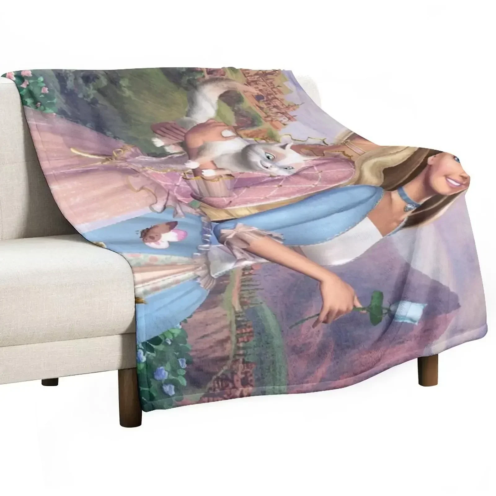 

Princess and the Pauper Throw Blanket Flannel Fabric Luxury Brand Blankets