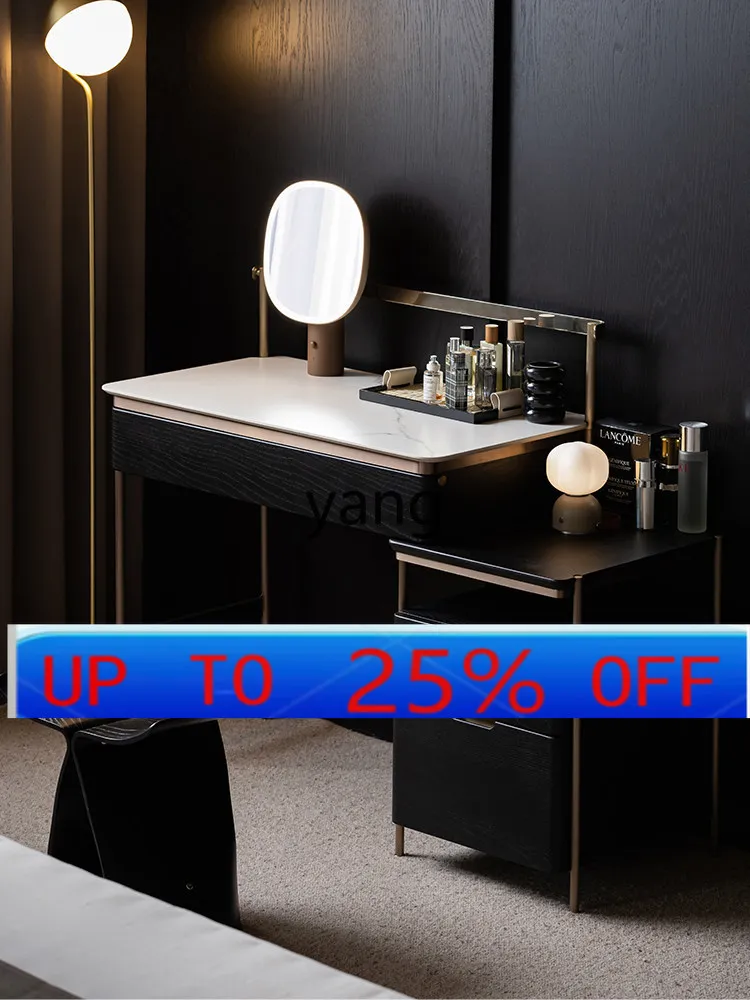 

LMM light luxury makeup table bedroom bedside table dresser integrated