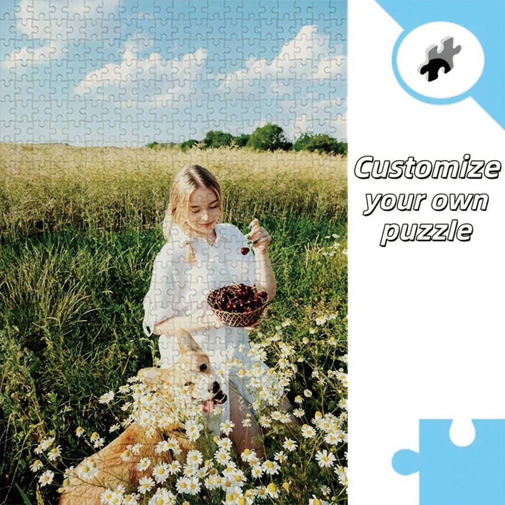 35/300/500/1056pcs Personalized Custom Photo Puzzle Selfie Photo for Dad Grandmother Grandad Godmother