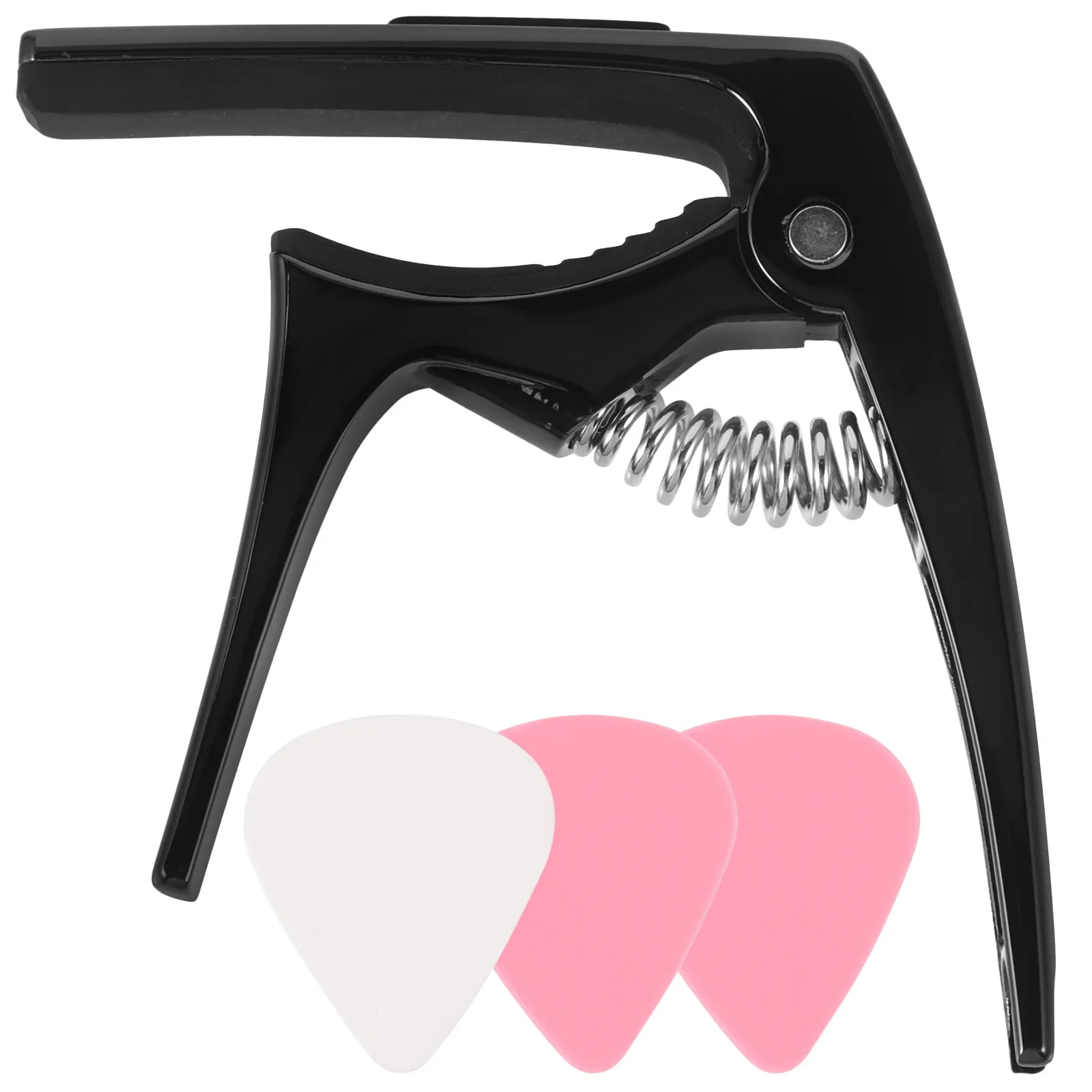 

3pcs Guitar Capo Universal Metal Tuning Clip For Acoustic Electric Guitar With Picks Lightweight Portable Multi-Function