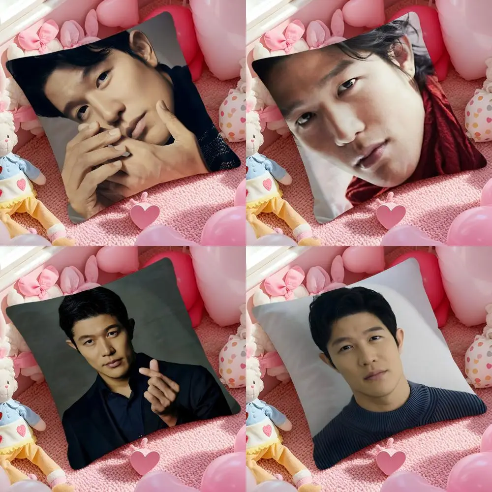 Ryohei Suzuki Actor Cushion Cover Anti-dustmite Pillowcase Invisible zipper silky short plush Sofa cushion cover