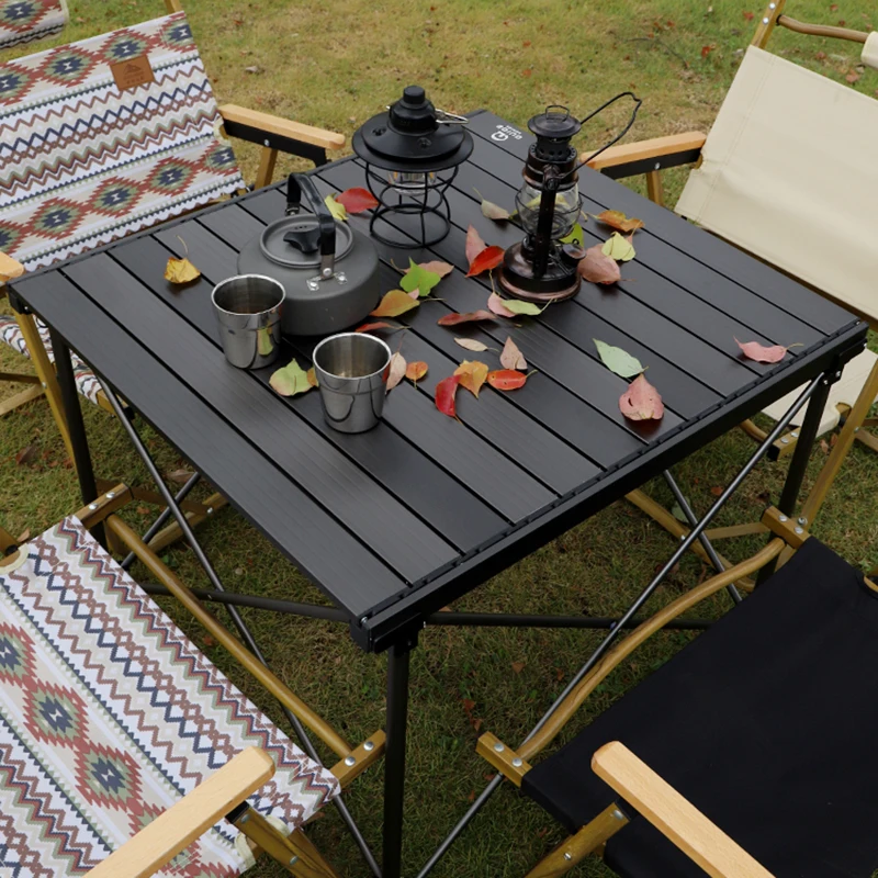 Camping Folding Outdoor Tables Picnic Coffee Tourist Height Adjustable Outdoor Table Parasol Beach Garden Furniture Mobilya FYOT