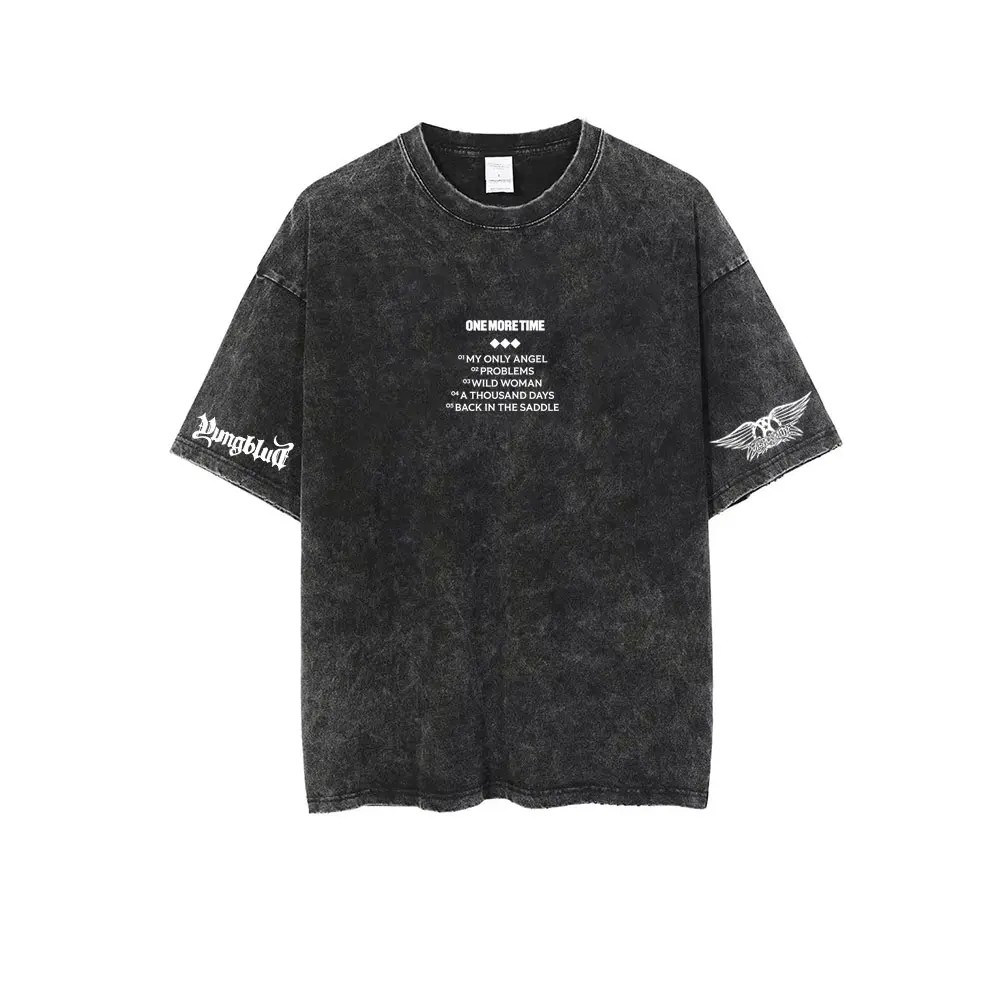 

Washed Vintage Rocker YUNGBLUD Skeleton Graphic T Shirt Men Women Casual Cotton Vintage T-shirt Men's Rock Oversized T-shirts