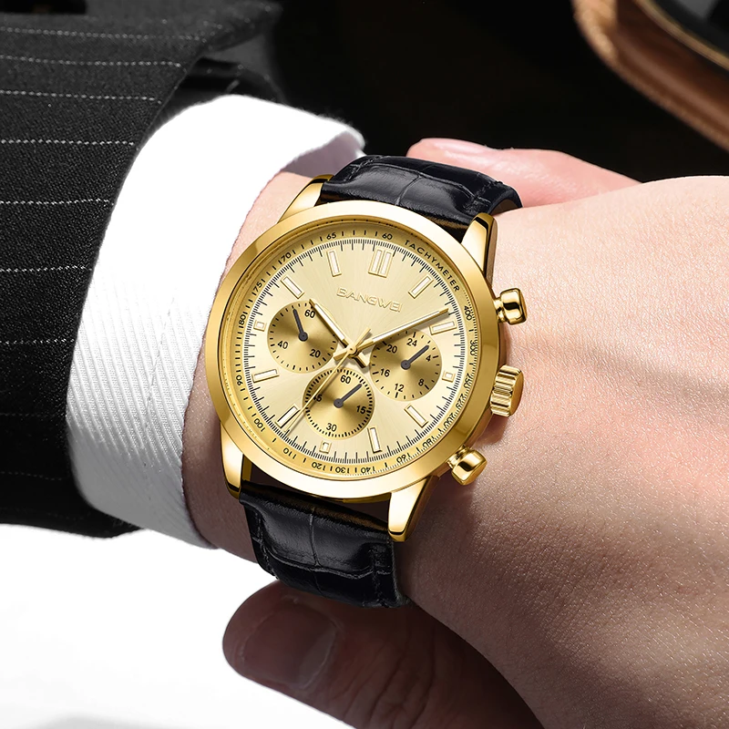 BANGWEI Лучшие роскошные часы мужские LIGE модные повседневные многофункциональные мужские часы водостойкие светящиеся кварцевые наручные часы Reloj Hombre