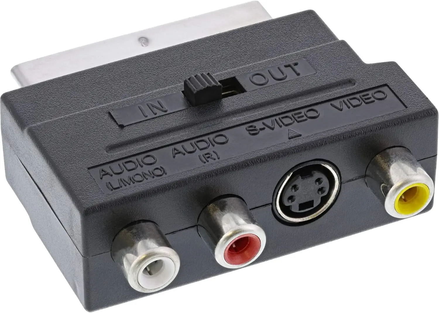 Cabo/Adaptador SCART 3 x RCA – Interface/Adaptador S-VHS Preto; SCART para 3 x RCA; S-VHS Macho/Fêmea; HDMI; HDMI; SCART; Preto