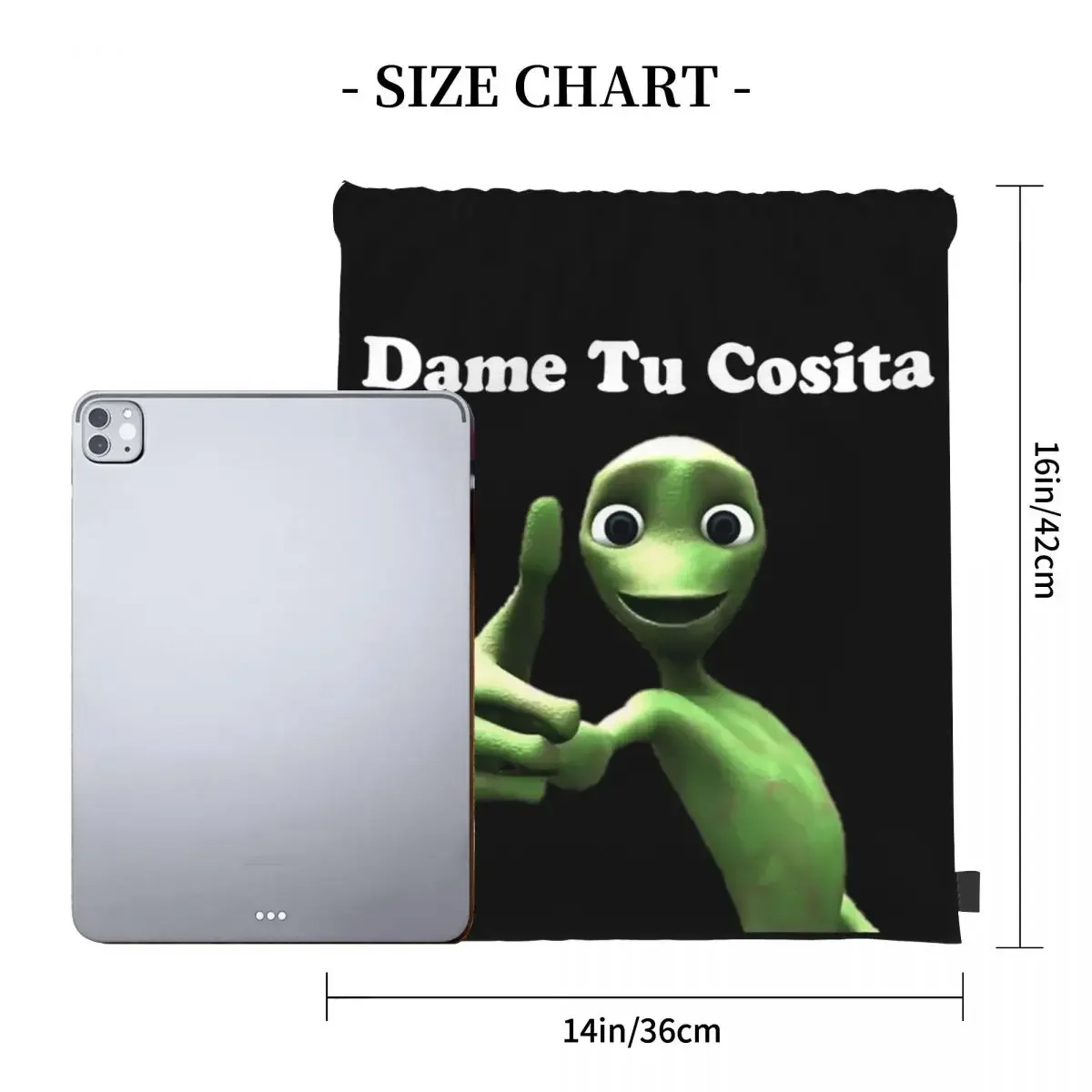 Dame Tu Cosita (White) Backpacks Casual Portable Drawstring Bags Drawstring Bundle Pocket Sports Bag BookBag For Travel Students