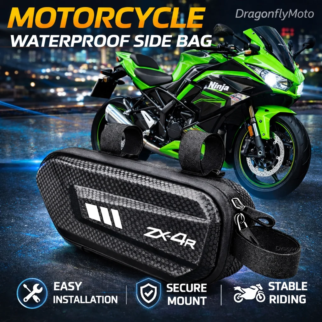 

Large Capacity Motorcycle Side Bag For Kawasaki Ninja ZX4RR ZX 4RR Ninja ZX 4R ZX4R Waterproof Multifunctional Storage Pouch