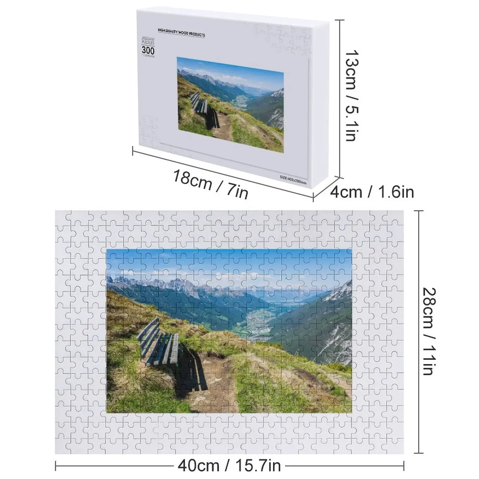 Эльфер Массив с употальной долинею в Тироле, Австрии Головоломки Лес для взрослых Персонализированные деревянные животные Детские деревянные головоломки