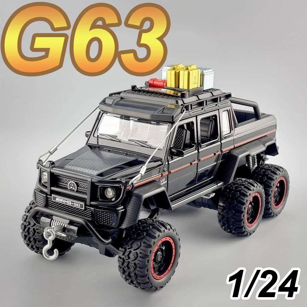 1:24 G63 G550 ダイキャスト合金ミニチュアモデルおもちゃ車 サウンドライトプルバックドア開閉オフロード車 男の子誕生日プレゼント