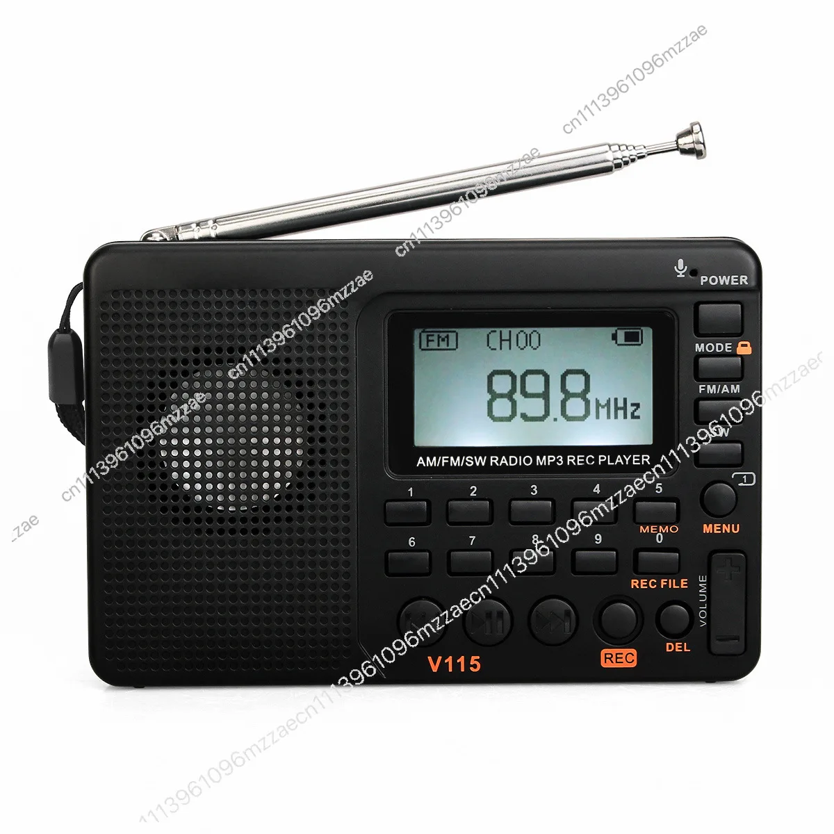 

V115 Radio Full Band Portable Radio Recorder FMAMSWMP3 Playback