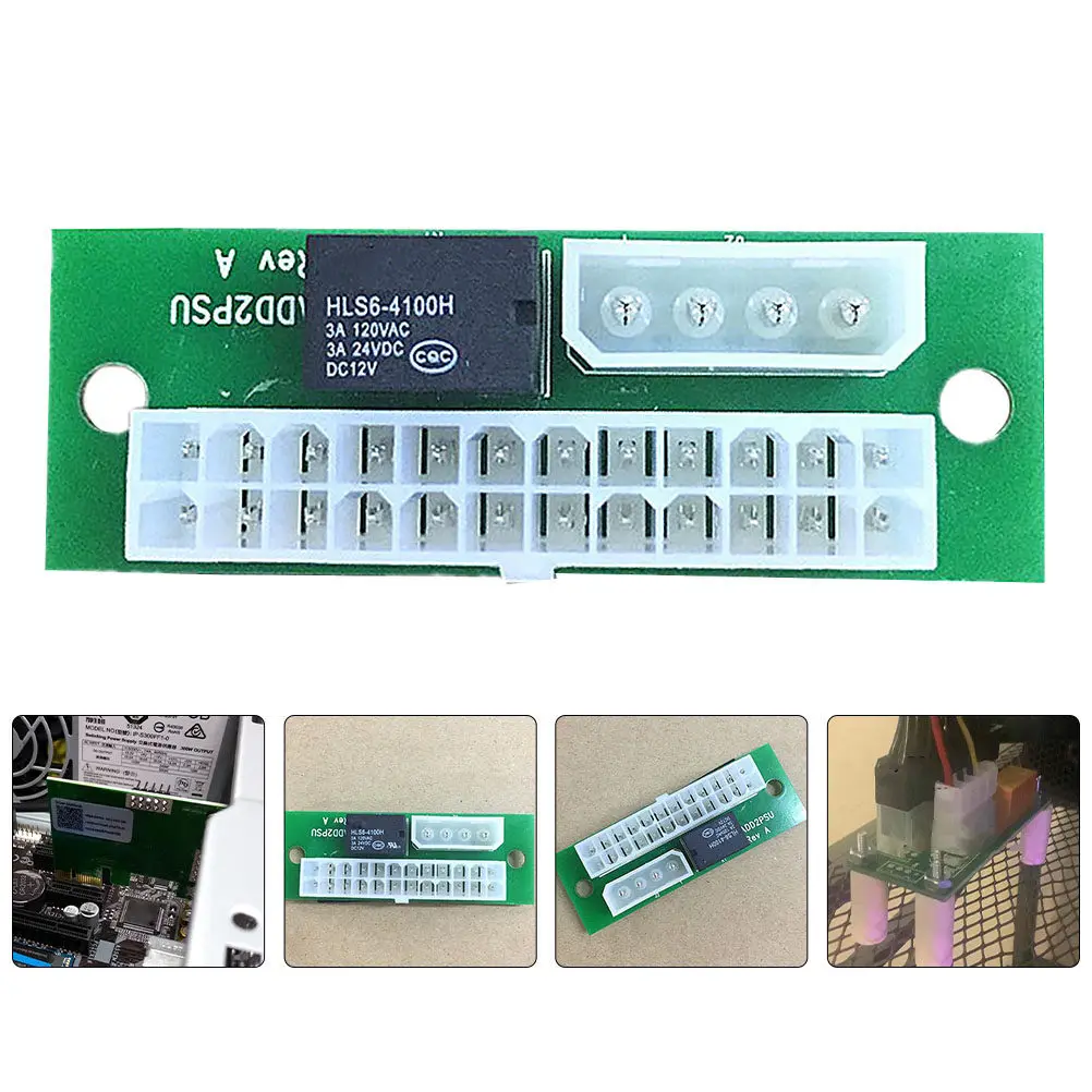 Multiple Dual Boot Cards Add2 Power Supply Adapter Atx 24 Pin to Molex 4 Pin Synchronous Power Board for Dual Mining