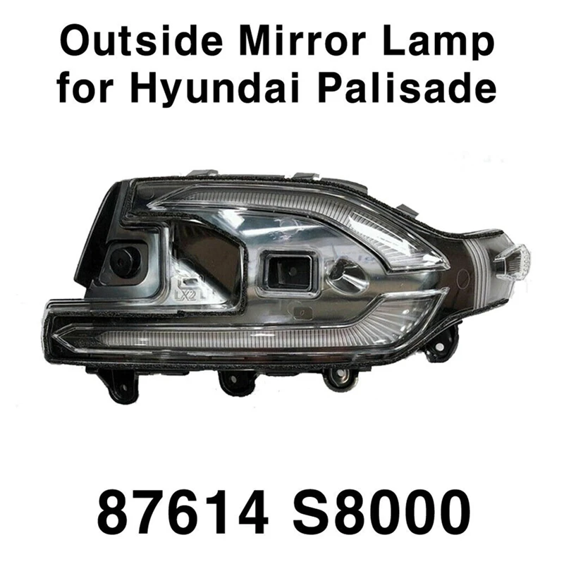 

LH RH 2P Set Turn Signal Lamp 87614S8000 87624S8000 Car Accessories ABS For Hyundai Palisade 2020-2021