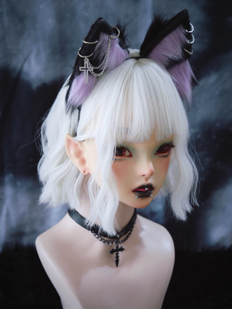 Gothic Beast Wolf Foxes Ear Headband Punk Teens Girls Anime Cosplay Hairband Women Faux Fur Plush headwear Hair accessaries