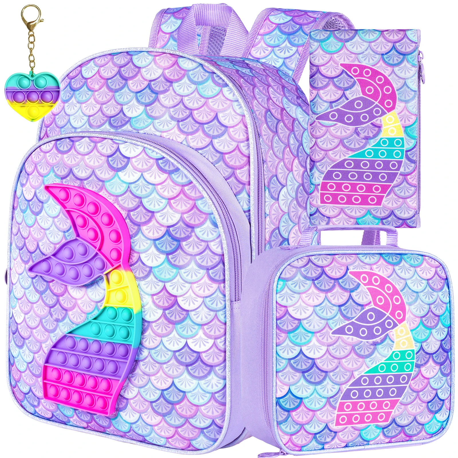 3PCS Kids Backpacks for Girls, 16\