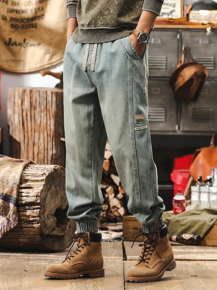 

Мужские рабочие джинсы Relsel премиум-класса в американском ретро-стиле, весна 2026, новые, свободные, прямого кроя, из хлопкового денима