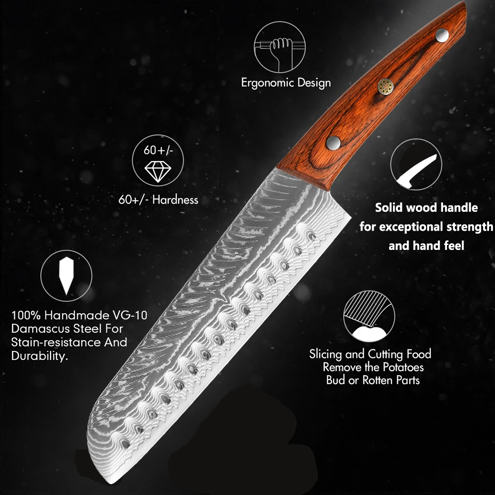 2026 New Model High-End Damascus Steel Kitchen Professional Knife for Cooking Chefs Knife for Cutting Meat Vegetables and Fruits