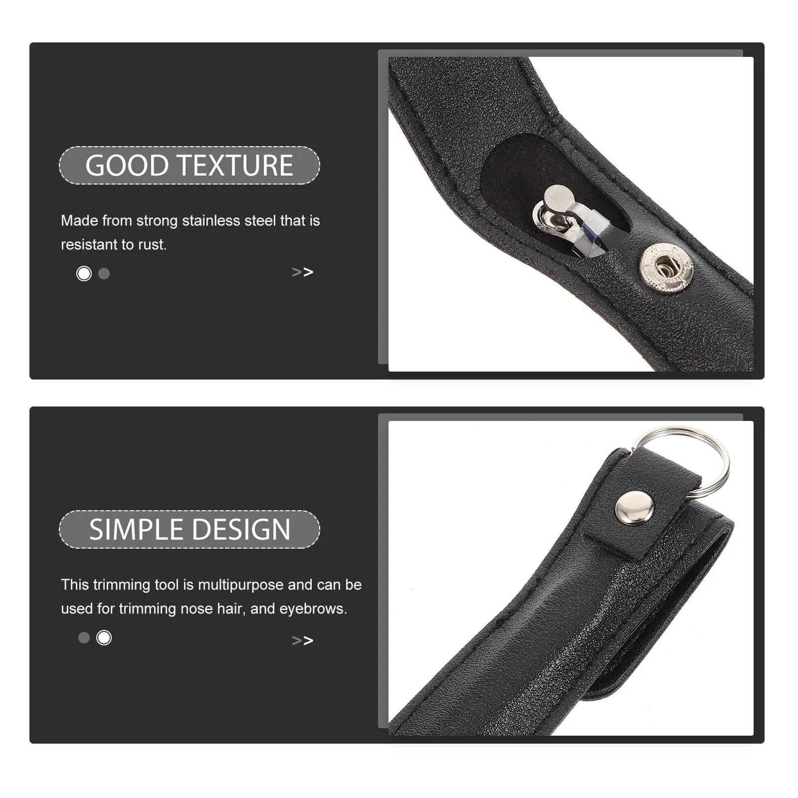 مجموعة واحدة من ماكينة تشذيب شعر الأنف من الفولاذ المقاوم للصدأ، متعددة الأغراض، ماكينة قص الحواجب والشارب، تصميم دائري، تخزين متين