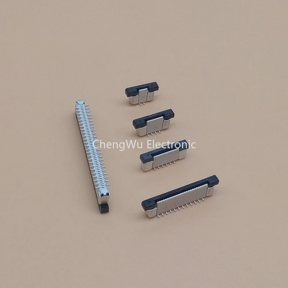 10Pcs FPC Connector Socket FFC 0.5MM Drawer Type Vertical 4P 6P 8P 10P 12P 14P 16P 20P 24P 26P 30P 32P 34P 36P 40P 45P 50P