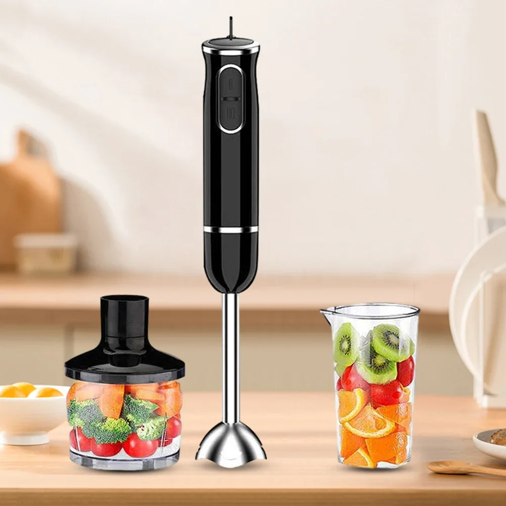 BioloMix 4 in 1 High Power 1200W Immersion Hand Stick Blender Mixer Includes Chopper and Smoothie Cup Stainless Steel Ice Blades