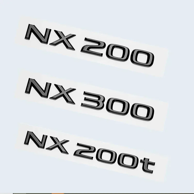 Glossy Black ABS Letters NX200 NX300 NX200t NX300h HYBRID Emblem For Lexus Car Trunk Logo Sticker Badge Accessories view 4