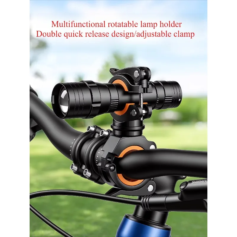 1pc Highway Mountain Bike flashlight bracket front lamp holder fixing clip electric bicycle night riding lamp riding.