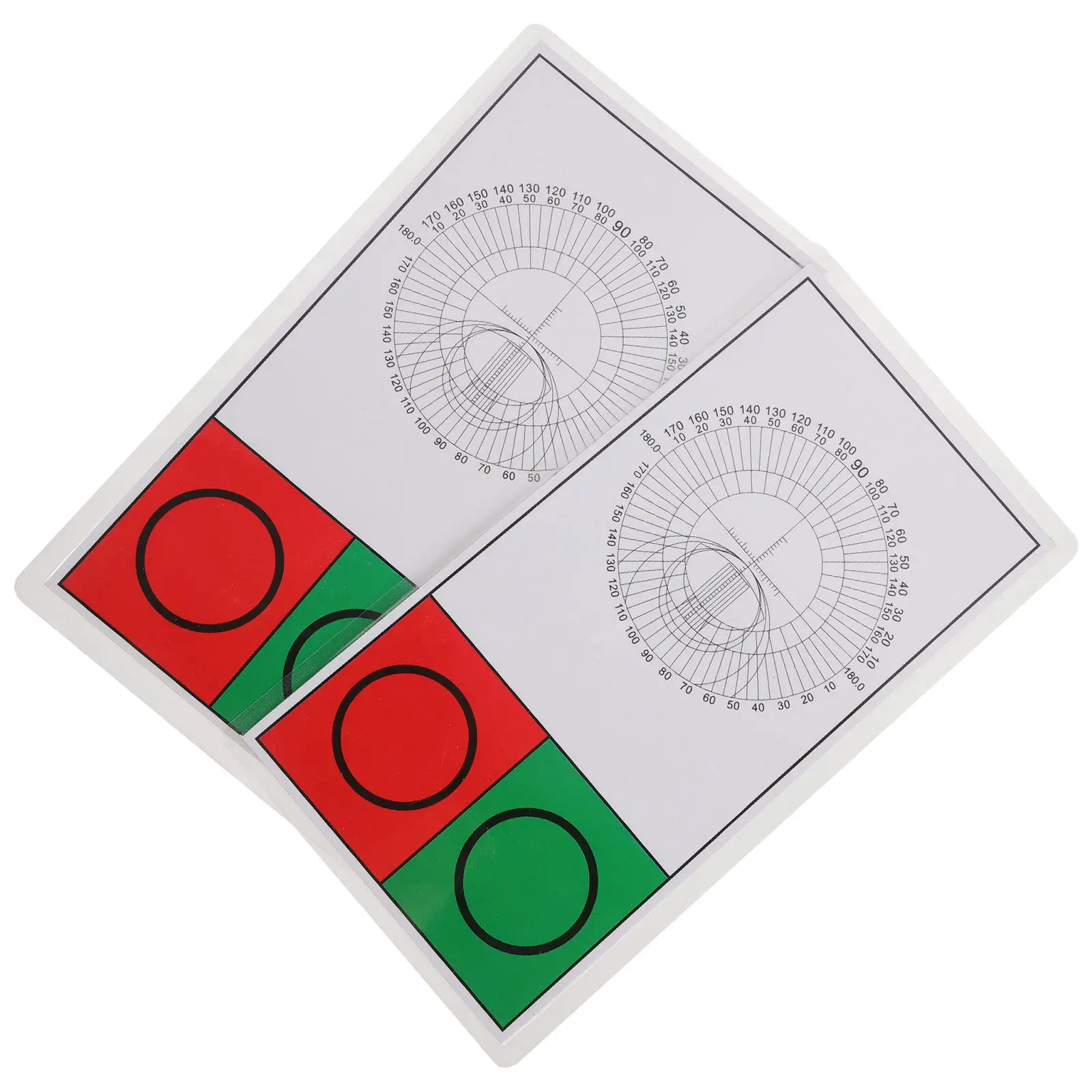 2pcs Eye Chart Vision Testing Cards Red Green Color Pattern Portable Standard For Adults Eye Exam Tool Visual Testing Chart