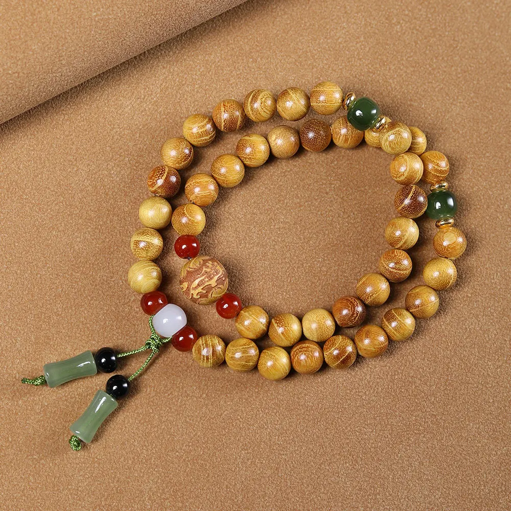 

Ladies Double Circle Wooden Bracelet, Natural Sandalwood, Fashion Men's and Women's Bracelets Fashion Jewelry, Gifts