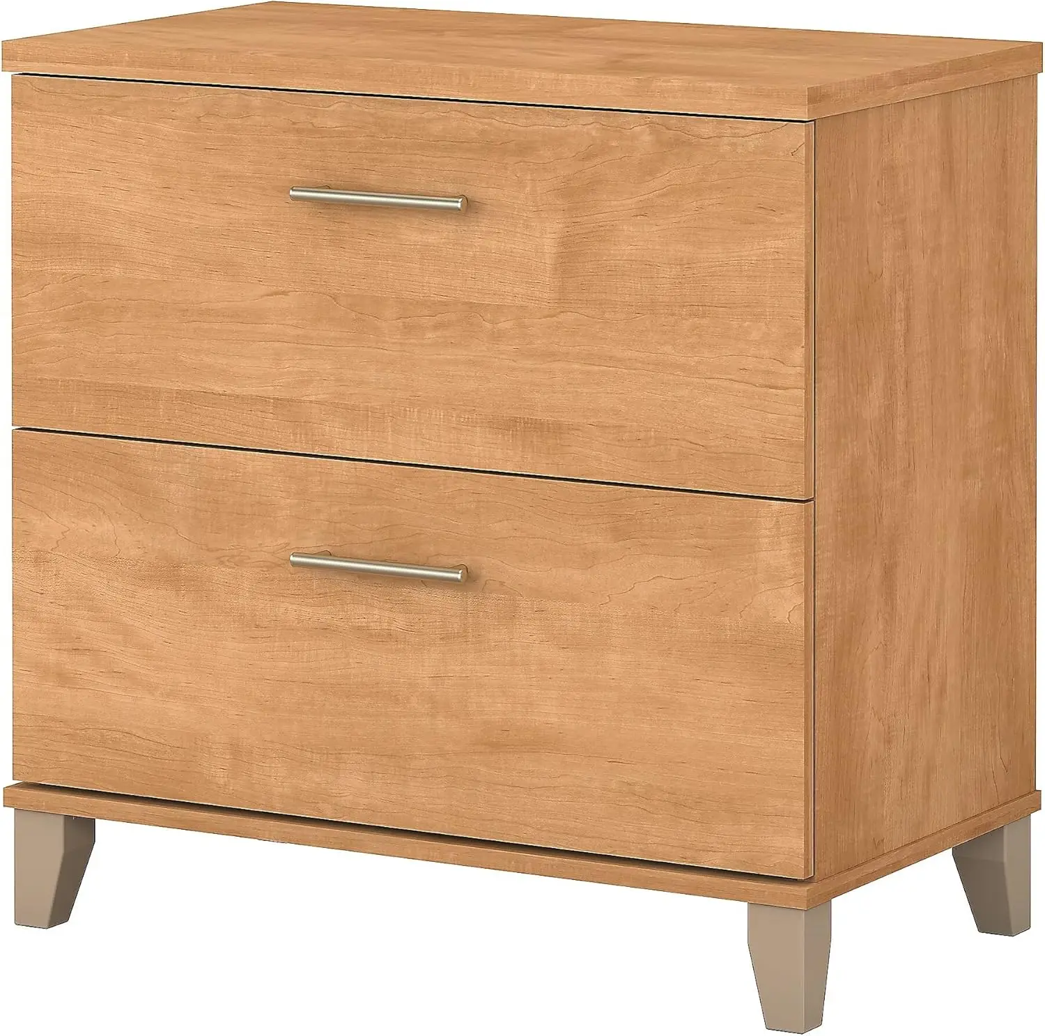 Somerset 2 Drawer Lateral File Cabinet In Maple Cross | Small Office Storage Unit For Home Or Commercial Spaces