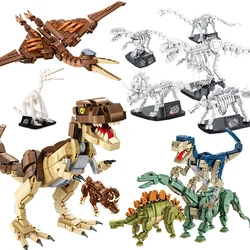 Collector's Edition T-REX Block Fossils, Jurassic DIY Park Dinosaur World Triceratops, Pterosaur Brick Children's Toy Gifts