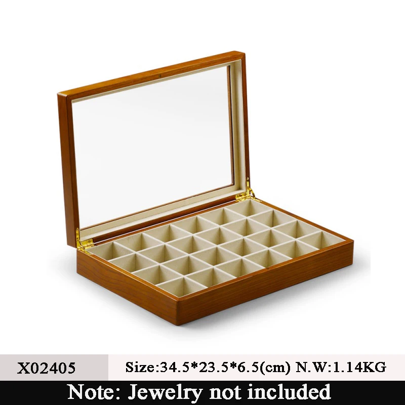Oirlv Hochwertige Schmuckaufbewahrungsbox aus Massivholz, multifunktionale Schmuckaufbewahrungsbox für Schmuck, Halskette, Anhänger, Ring, Aufbewahrungsbox, Geschenke