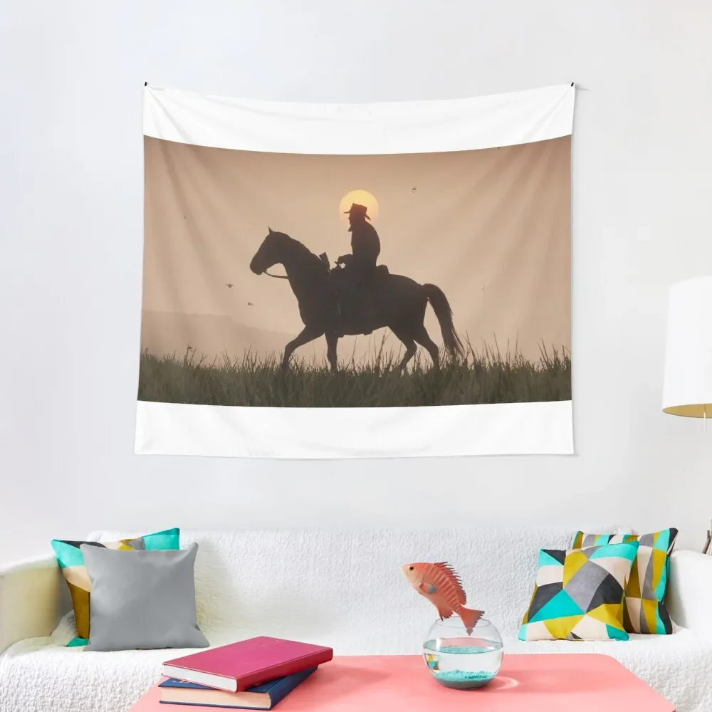 Arthur Morgan Strolling On A Horse Tapestry Room Decor Cute Home And Comfort Decor Tapestry