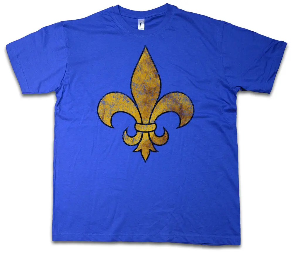 FLEUR DE LIS T-SHIRT Royal Louis France Sun King Cross French Holy Knight lily tops Unisex Summer Short Sleeve