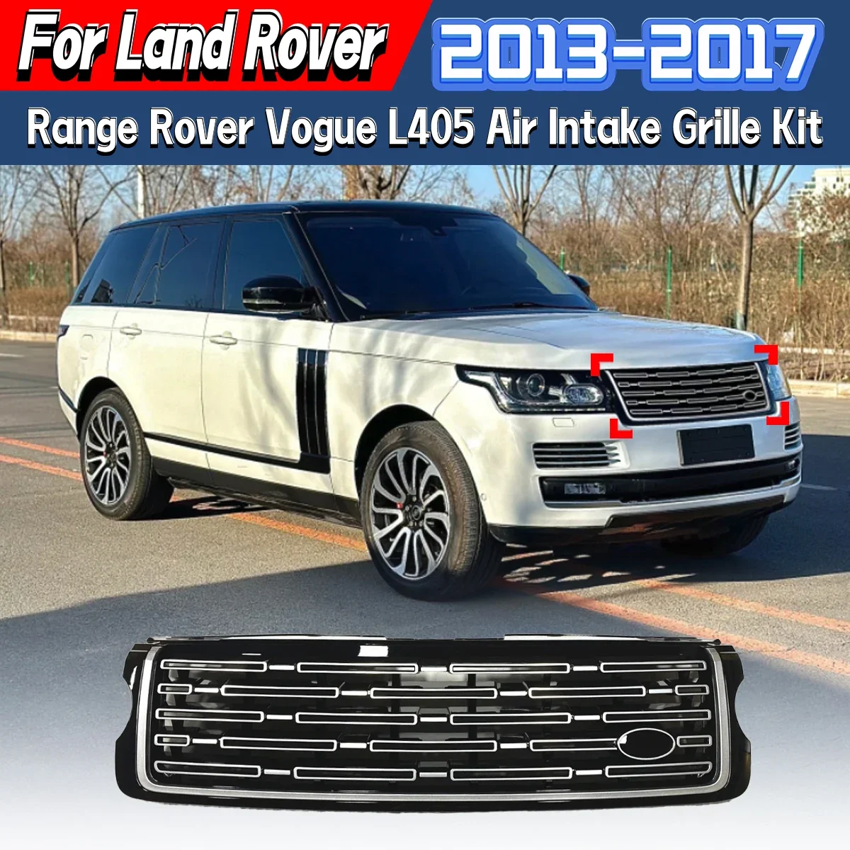 Rejilla Frontal Superior Cromada Para Land Rover Range Rover Vogue L405 (2013-2017)