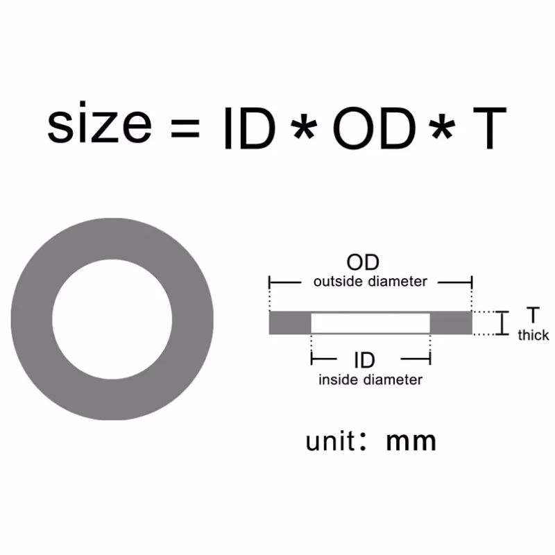 Colorful Nylon Washer Flat Gasket Plastic Sealing Hard Washers Red Blue Yellow Black White M2 M2.5 M3 M4 M5 M6 M8 M10~m20
