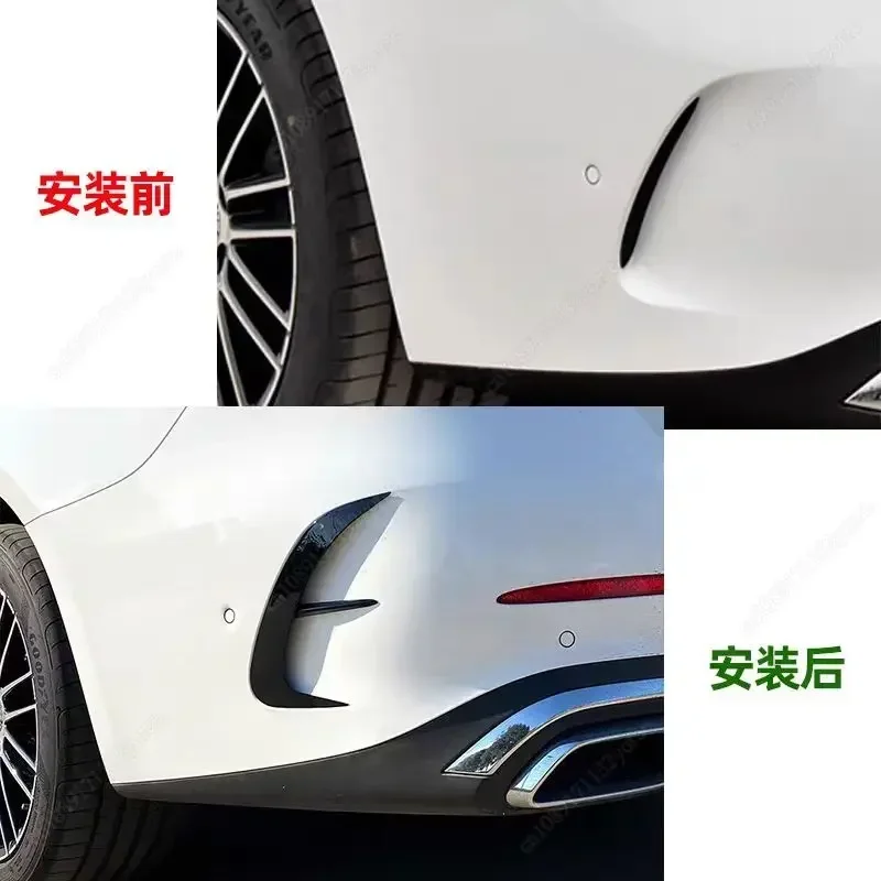 For Mercedes Benz C Class W206 C180 200 260 300 400 C43 C63s AMG 2022-2024 Rear Bumper Splitter Side Spoiler Air Vent Wind Knife