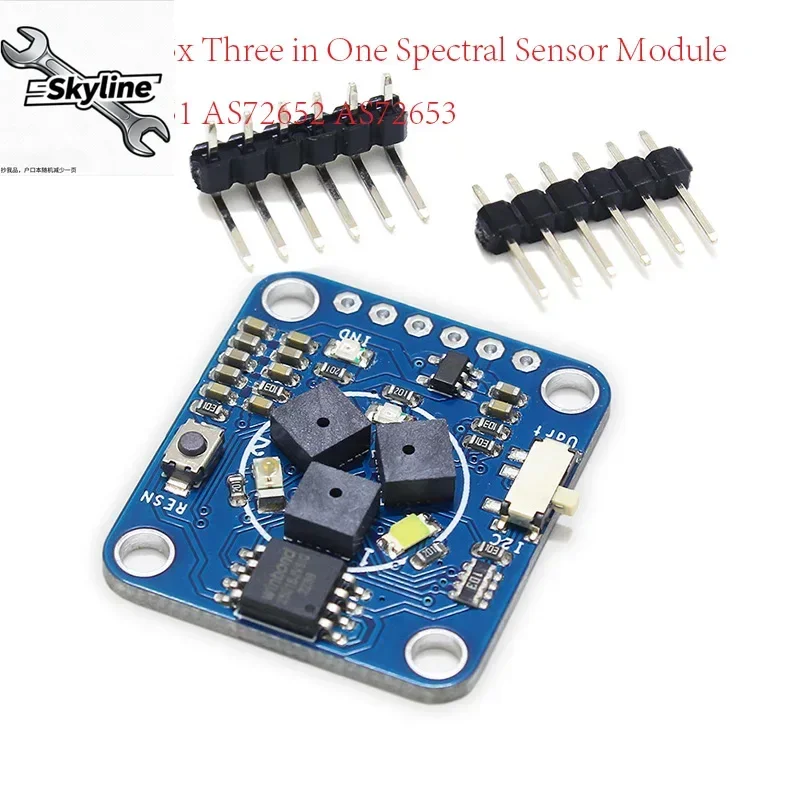 1pcs AS7265x Three in One Spectral Sensor Module AS72651 AS72652 AS72653 Covering the wavelength range of 410nm to 940nm
