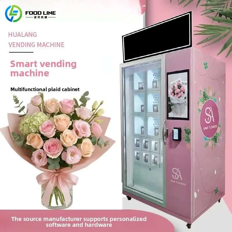 Customized Touchscreen Flower Vending Machine with Credit Card Multiple Payment 24 Hour Self Service for Global Floral Retail