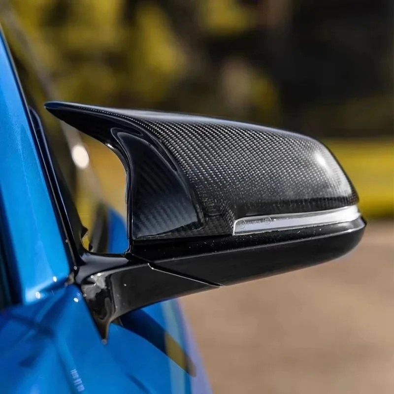 

2 Series F22 M Style Prepreg Carbon Fiber Replacement Review Mirror Caps 2014-2020