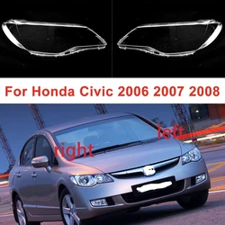 Car Front Headlight Glass Cover For Honda Civic FD 2006 2007 2008 Car Left/Right Side Transparent Lampshades Car Accessories